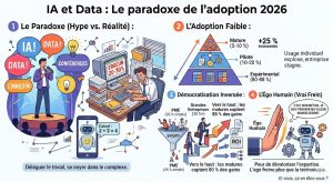 Lire la suite à propos de l’article IA, Tout le monde en parle, mais qui l&rsquo;utilise vraiment ? Le paradoxe 2026